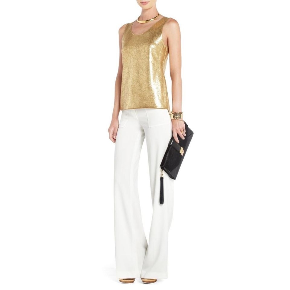 BCBGMaxAzria | Madrah Gold Metallic Tank Top